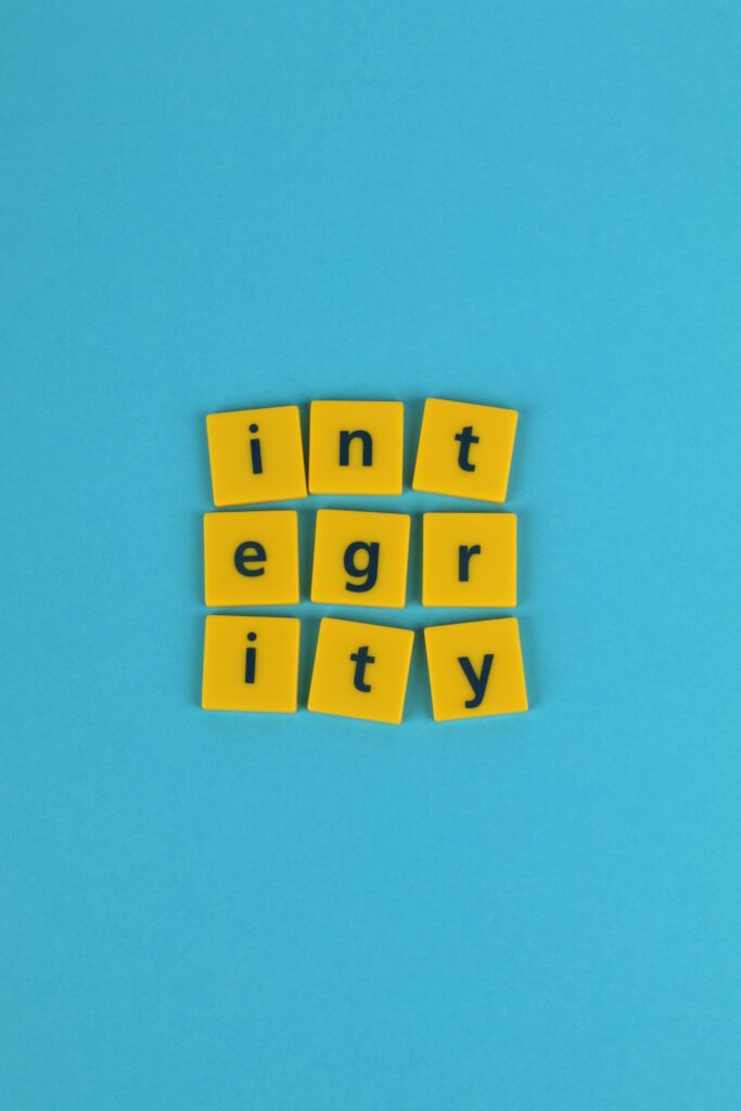 Integrity, academic integrity depicted visually